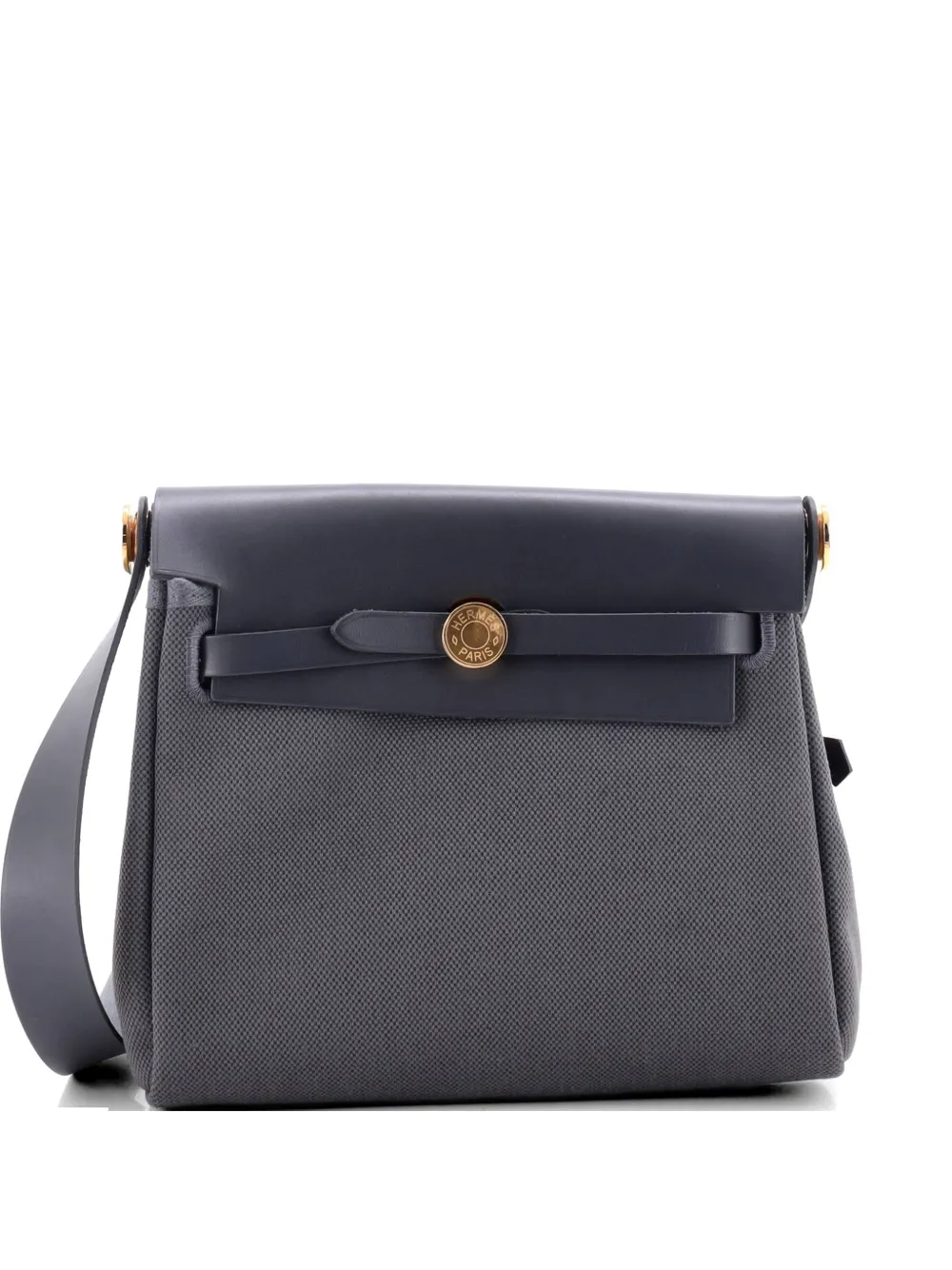 Hermès Pre-Owned Herbag Zip Toile and Leather 20 shoulder bag - Grigio