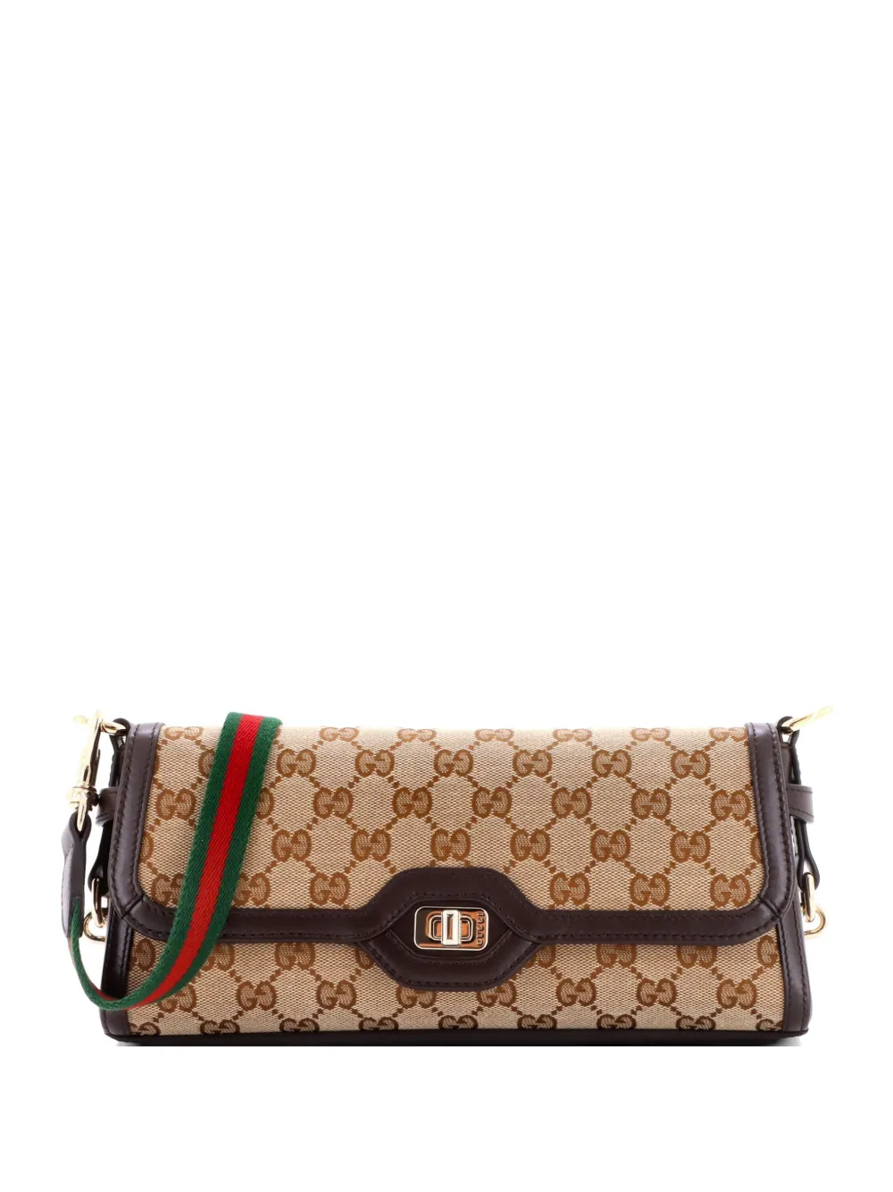 Gucci Pre-Owned Luce GG Canvas with Leather Small shoulder bag - Marrone