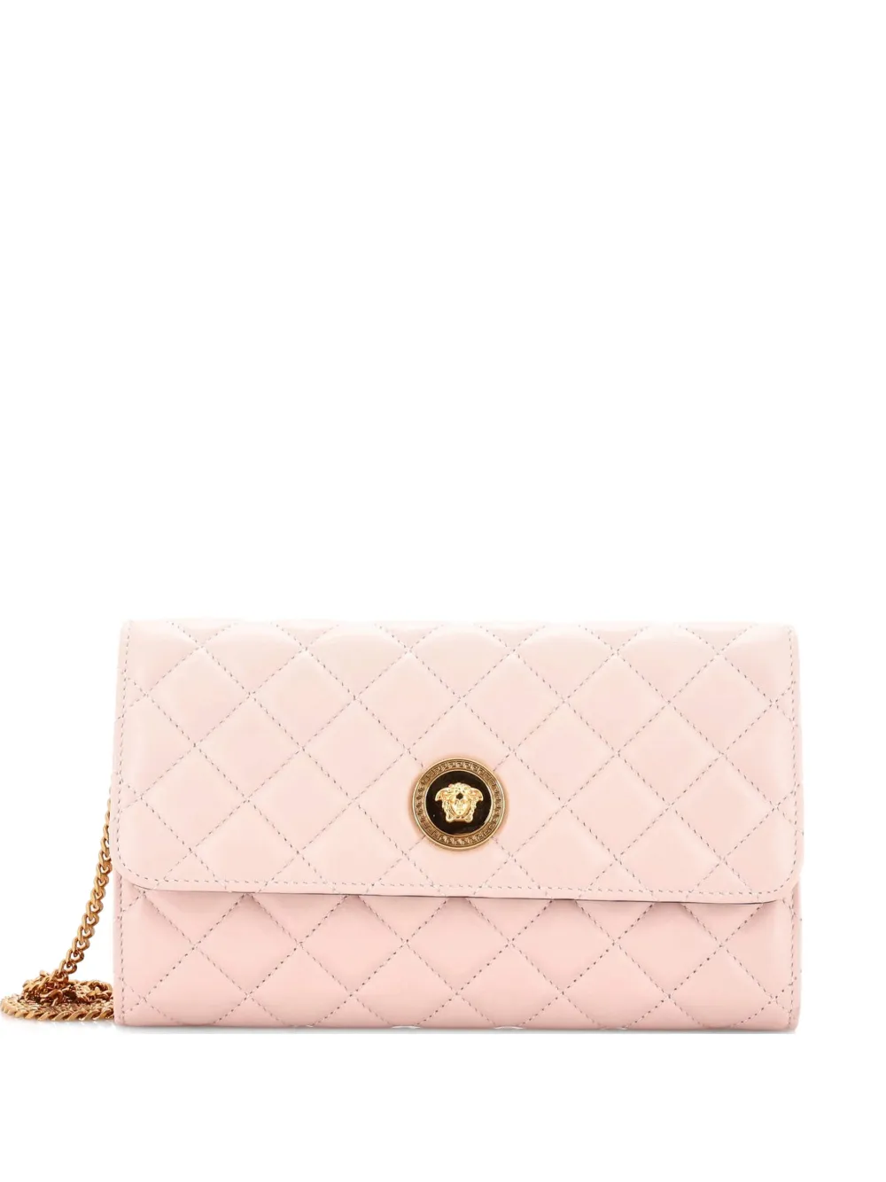 Versace Pre-Owned Icon Wallet on Chain Quilted Leather crossbody bag - Rosa