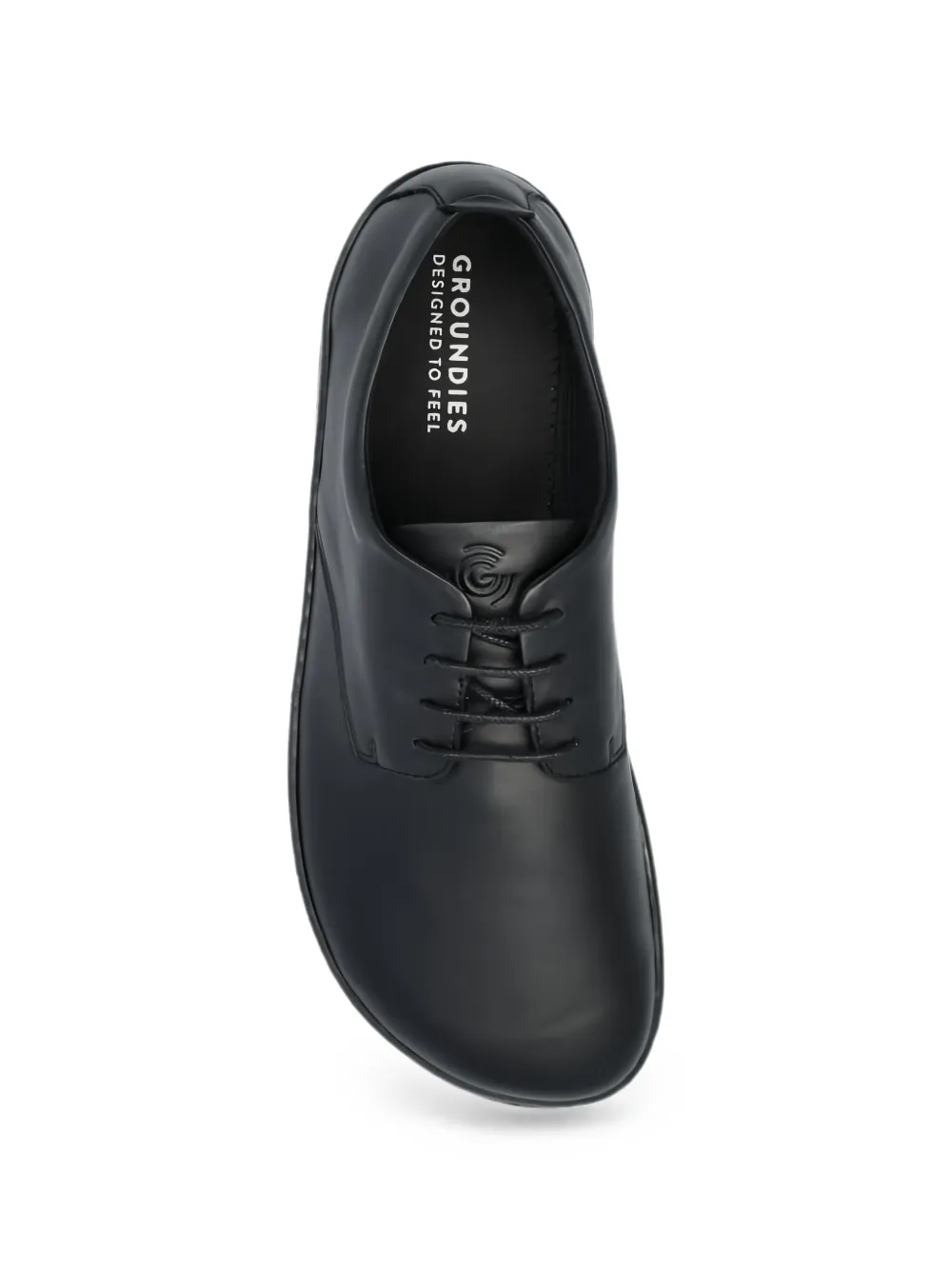GROUNDIES lace-up leather sneakers Zwart