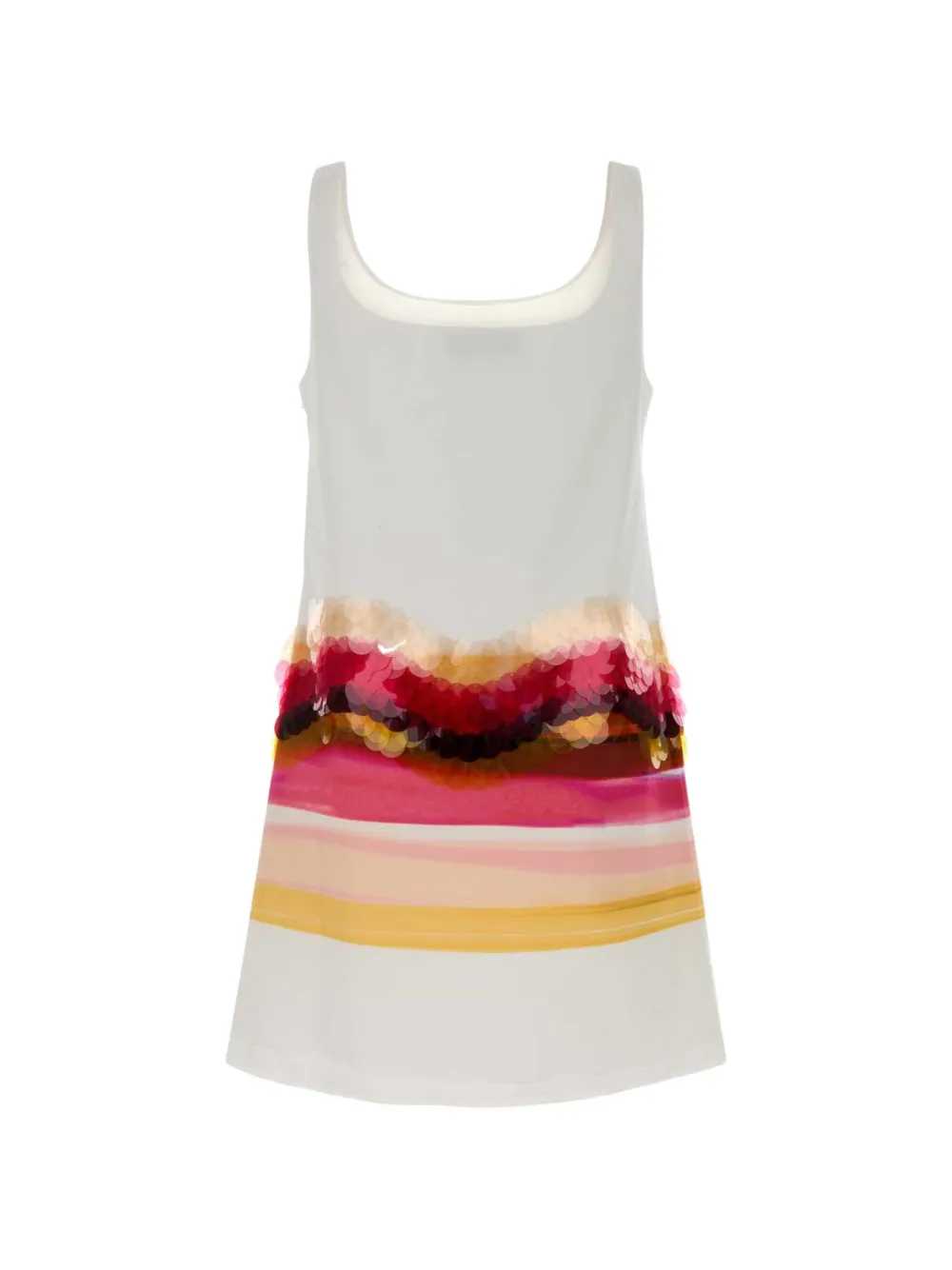 FENDI Poplin Dress with Sequins in White, view 2