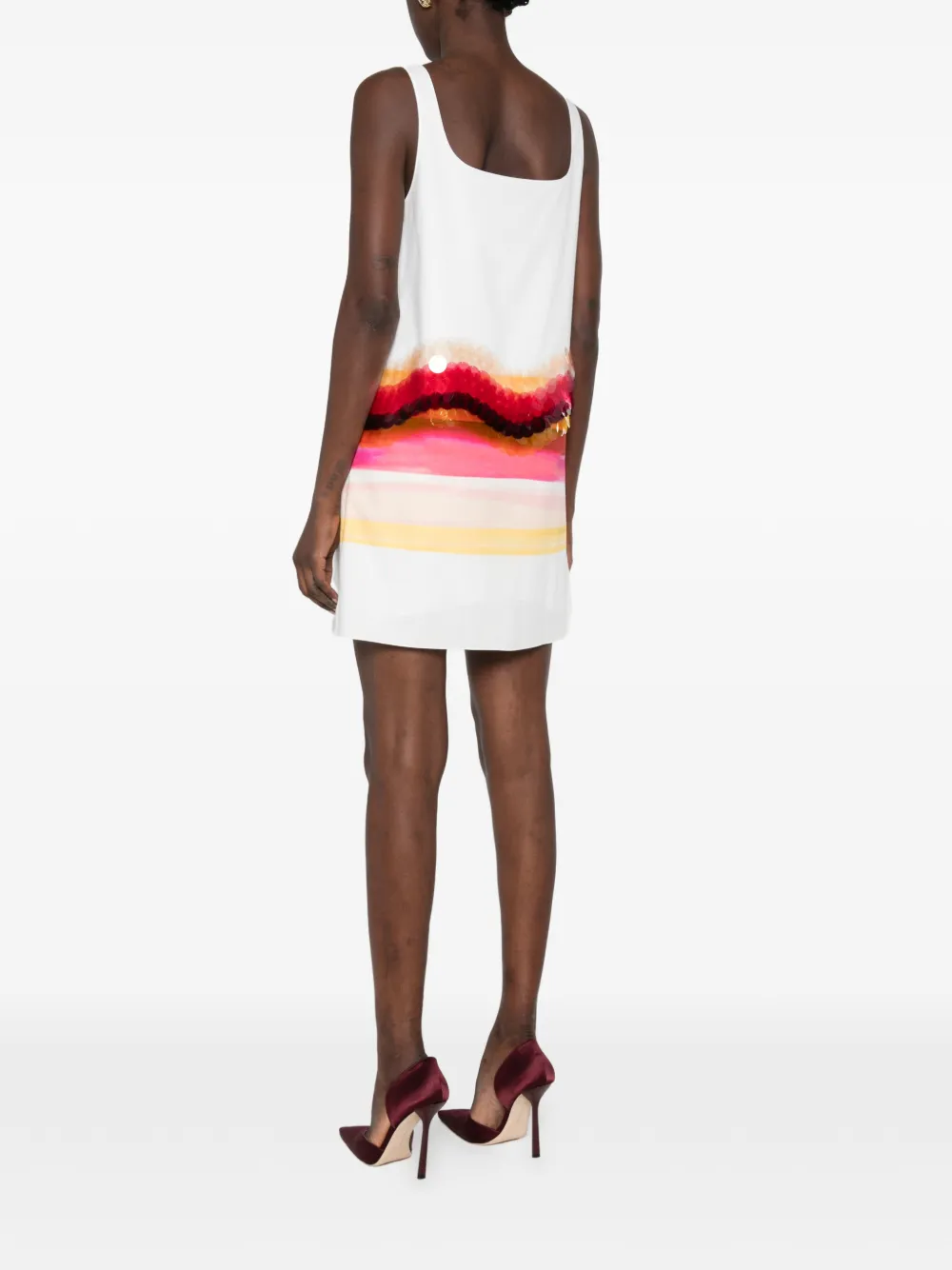 FENDI Popeline jurk met pailletten Wit