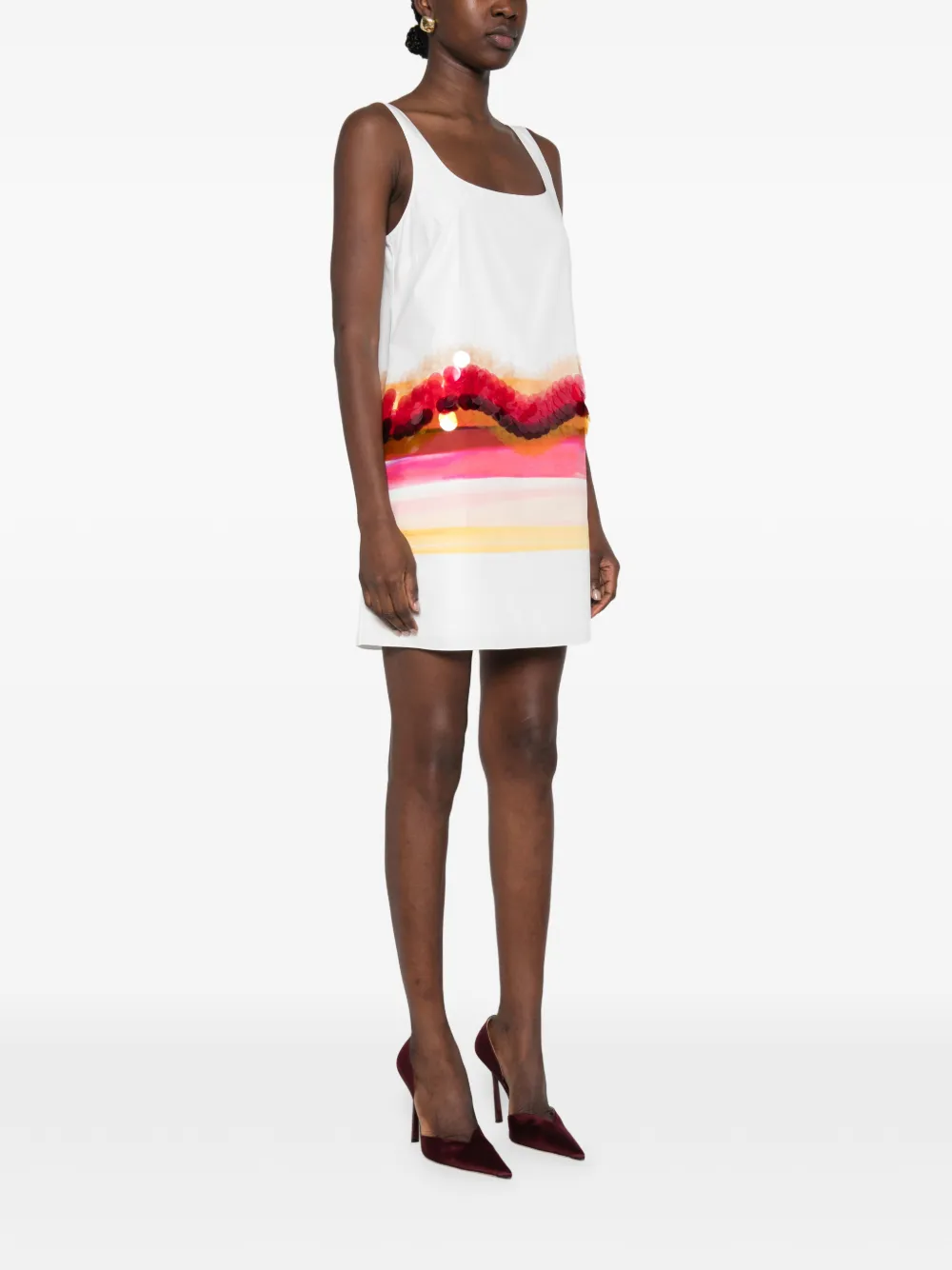 FENDI Popeline jurk met pailletten Wit