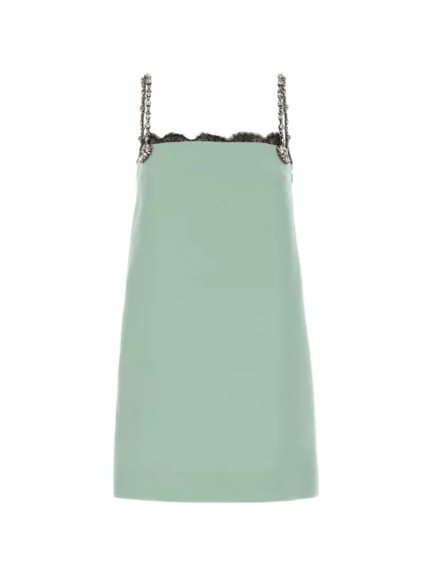 Valentino Garavani lace-trim crystal-embellished mini dress