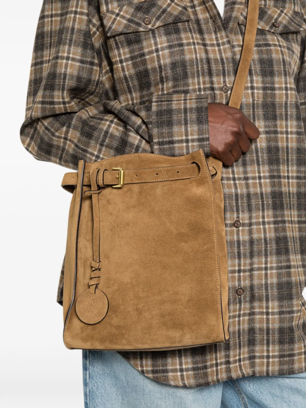 Mulberry Kleine crossbodytas met gespdetail Bruin