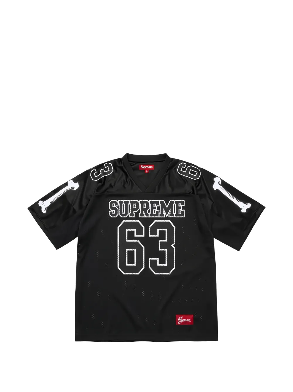 Supreme bones graphic-print Football jersey T-shirt - Nero
