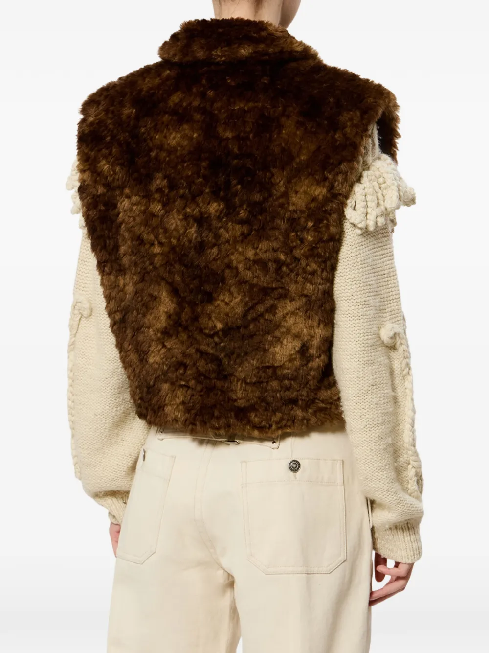 MARANT ÉTOILE Jocya Vest in Brown, view 4