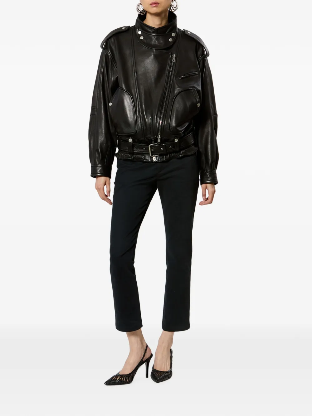 ISABEL MARANT Farza lamsleren jack Zwart