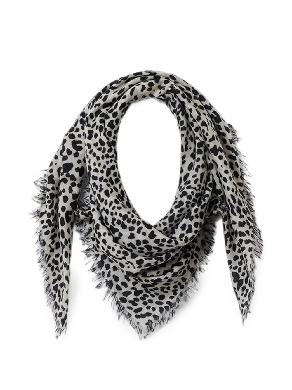 ISABEL MARANT Alecia printed cashmere and wool scarf - Nude