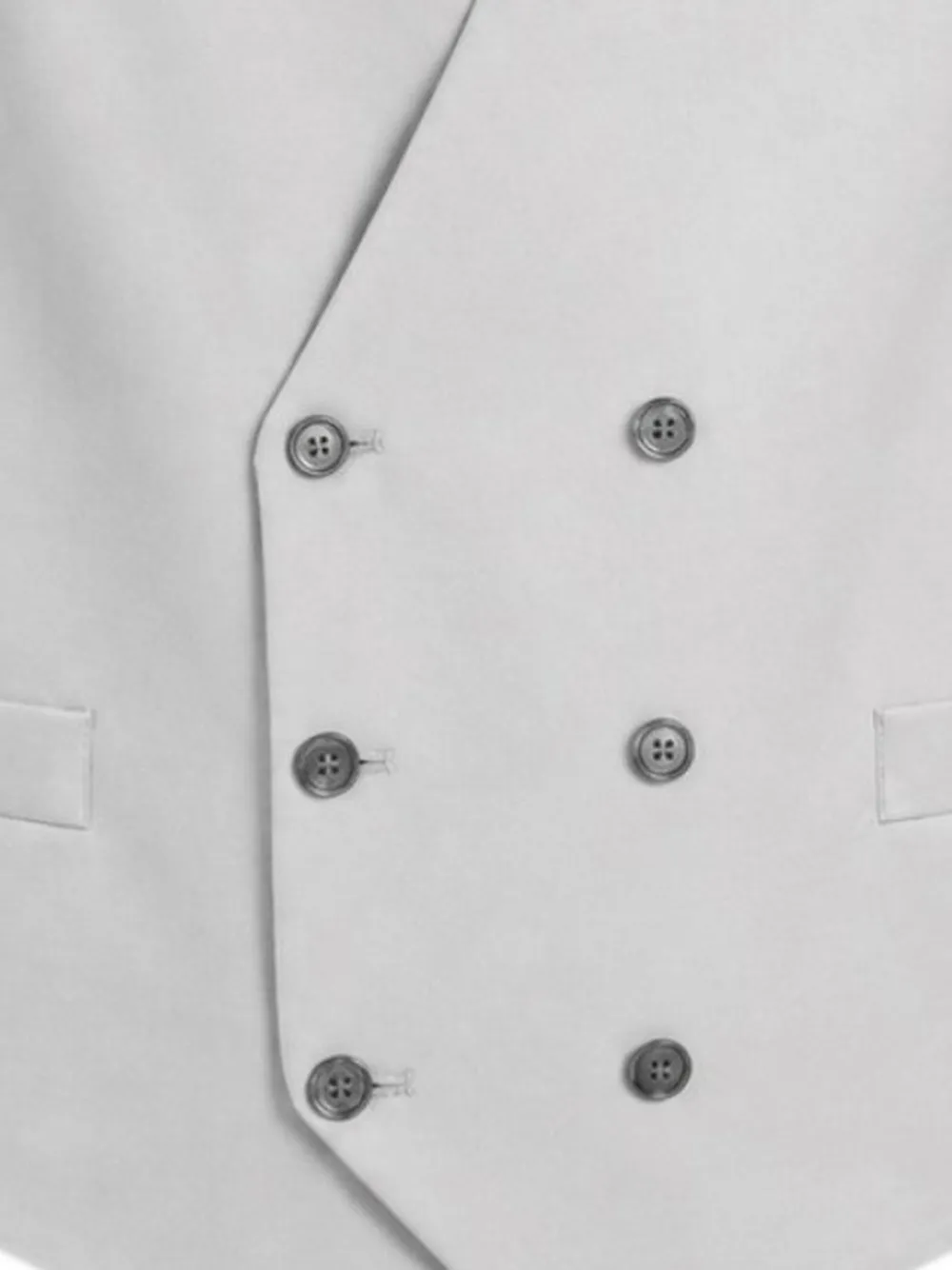 LUIGI BIANCHI MANTOVA Lubiam gilet met dubbele rij knopen en V-hals Grijs