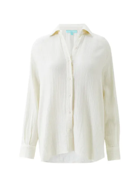 Melissa Odabash camisa Leona con acabado fruncido