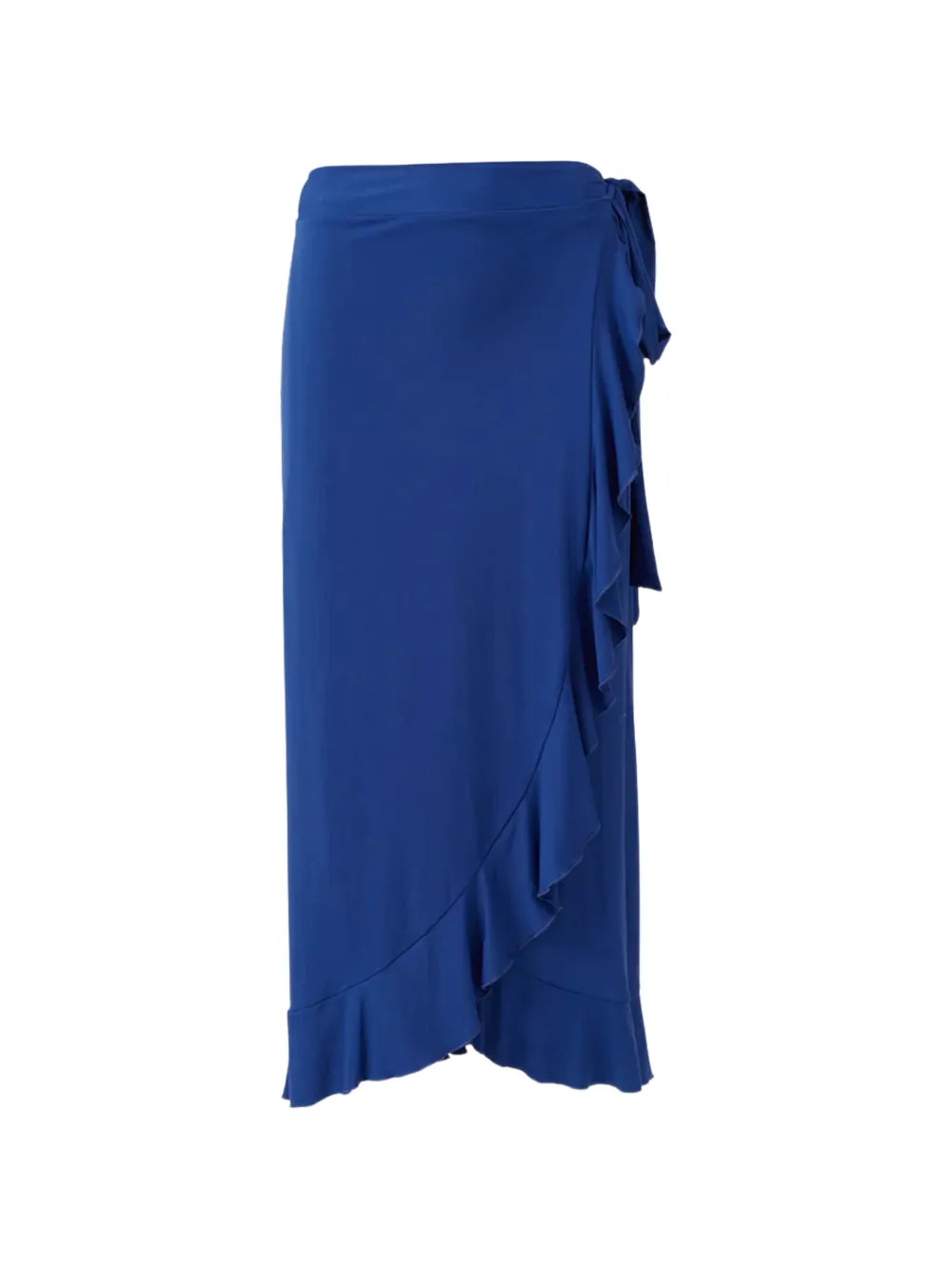 Melissa Odabash Cassidy ruffled wrap midi skirt - Blu