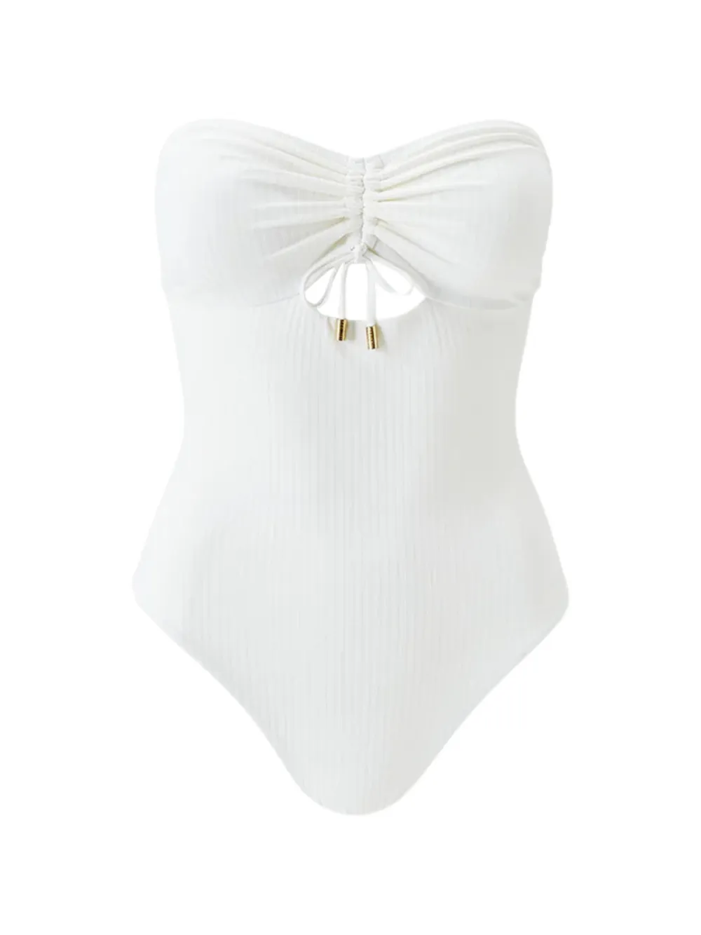 Melissa Odabash Lucca ribbed swimsuit - Bianco