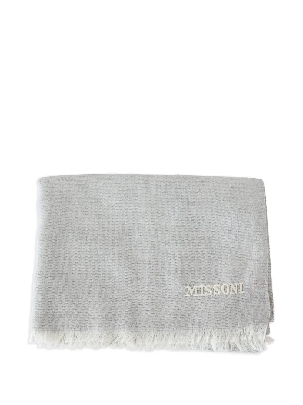 Missoni Sjaal met geborduurd logo Grijs