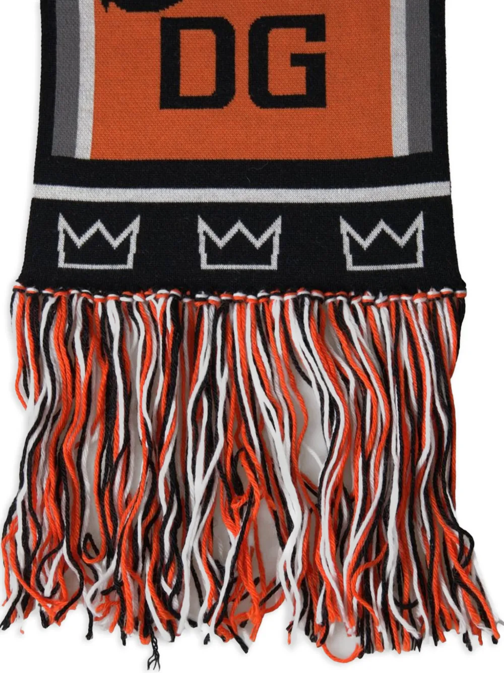 Dolce & Gabbana DG Royals sjaal met tijgerprint en franje Oranje