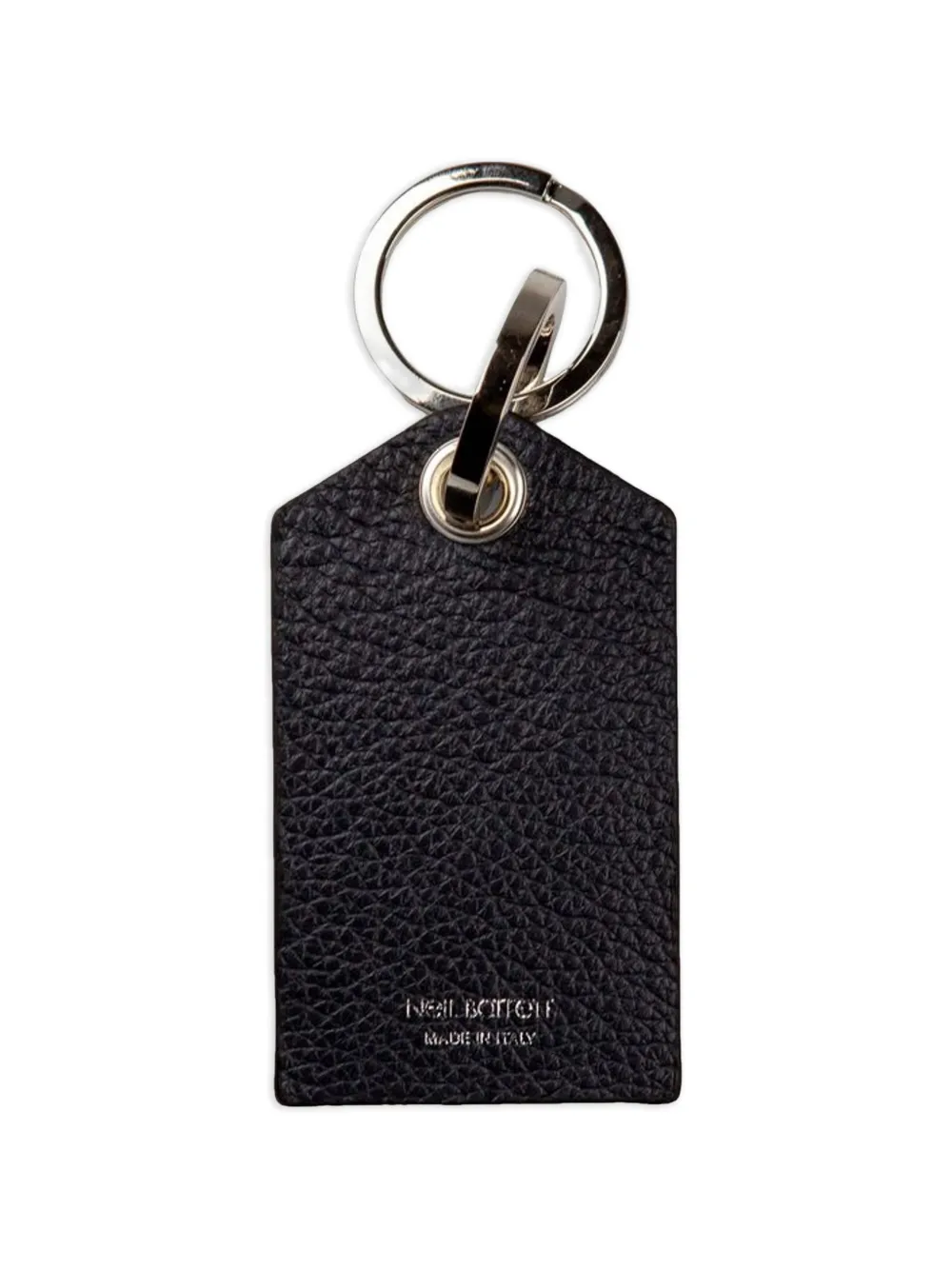 Neil Barrett Sleutelhanger met bliksemflits en logo-patch Zwart
