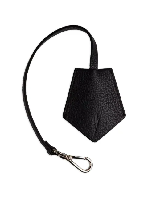 Neil Barrett lightning-bolt-motif leather keychain