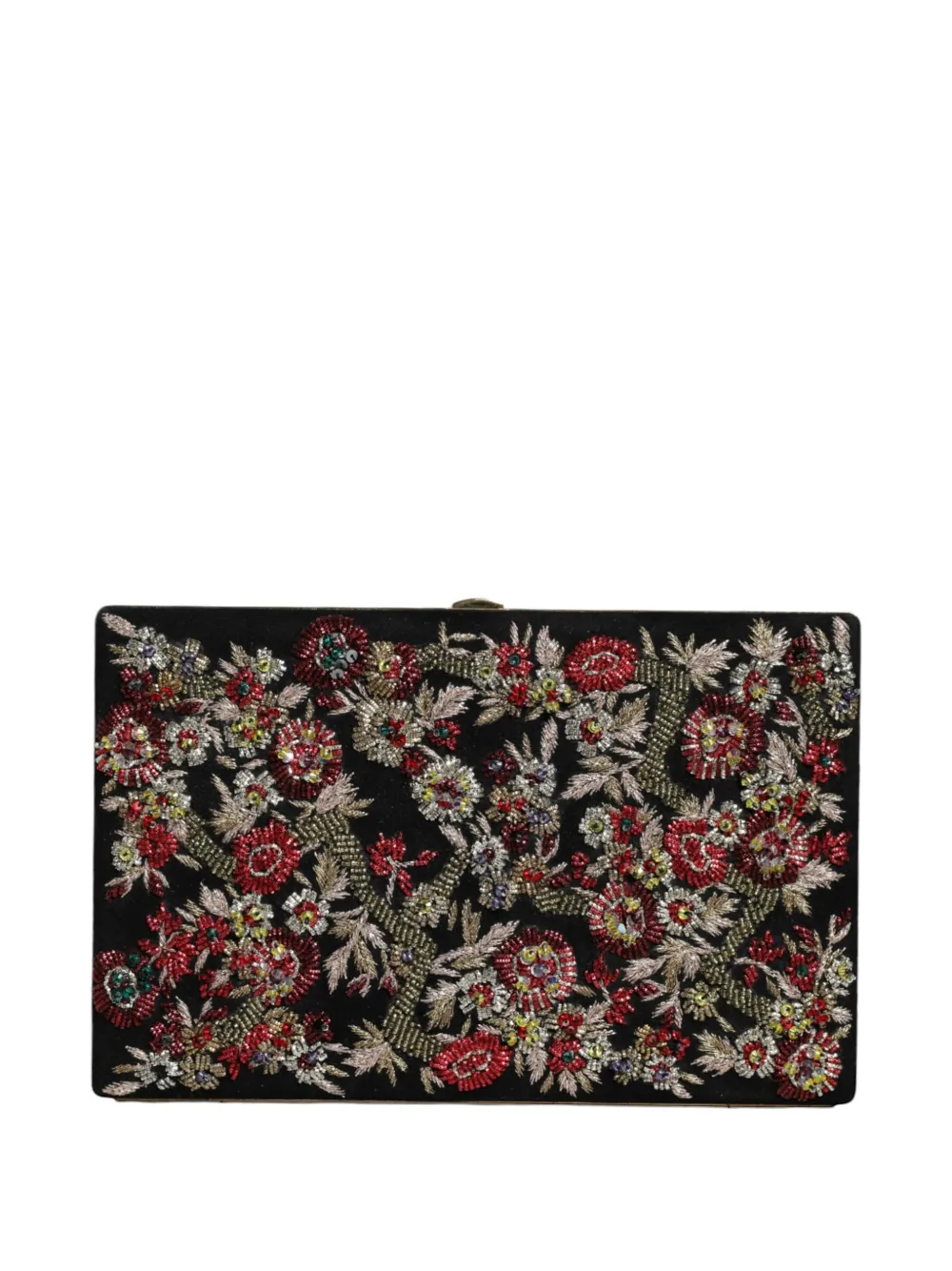 Dolce & Gabbana Clutch met geborduurde bloemen Zwart