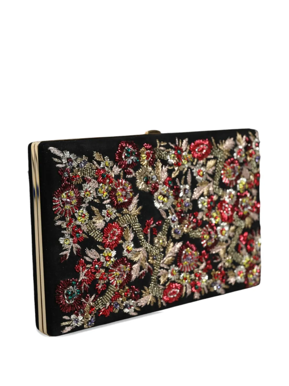 Dolce & Gabbana Clutch met geborduurde bloemen Zwart