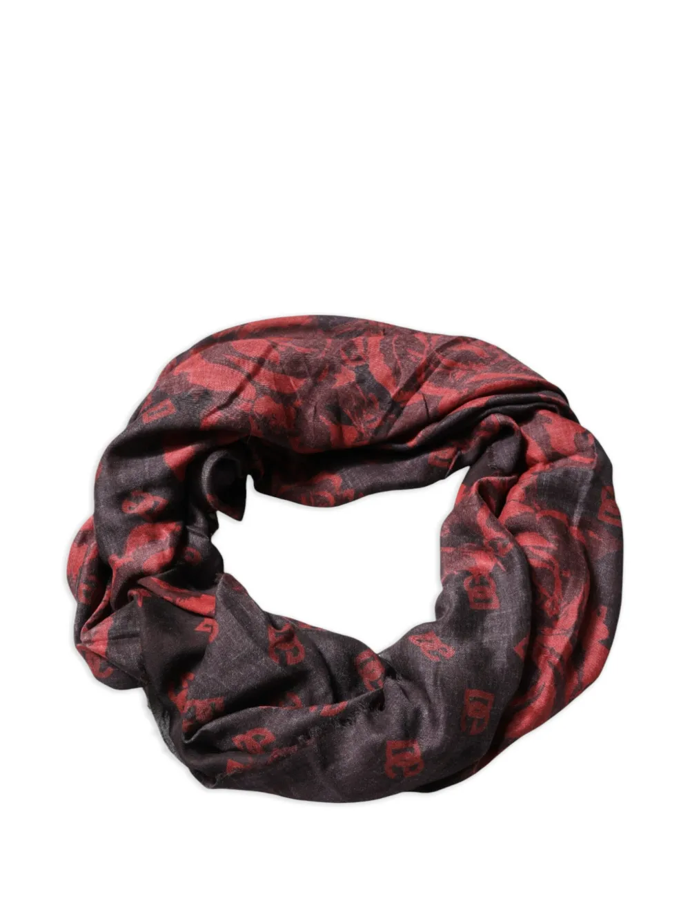 Dolce & Gabbana Sjaal met roosprint Zwart