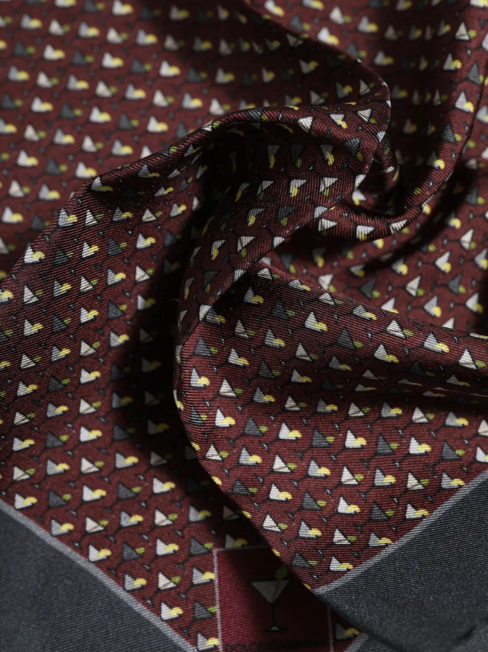 Dolce & Gabbana Zijden pochet met cocktailprint Bruin