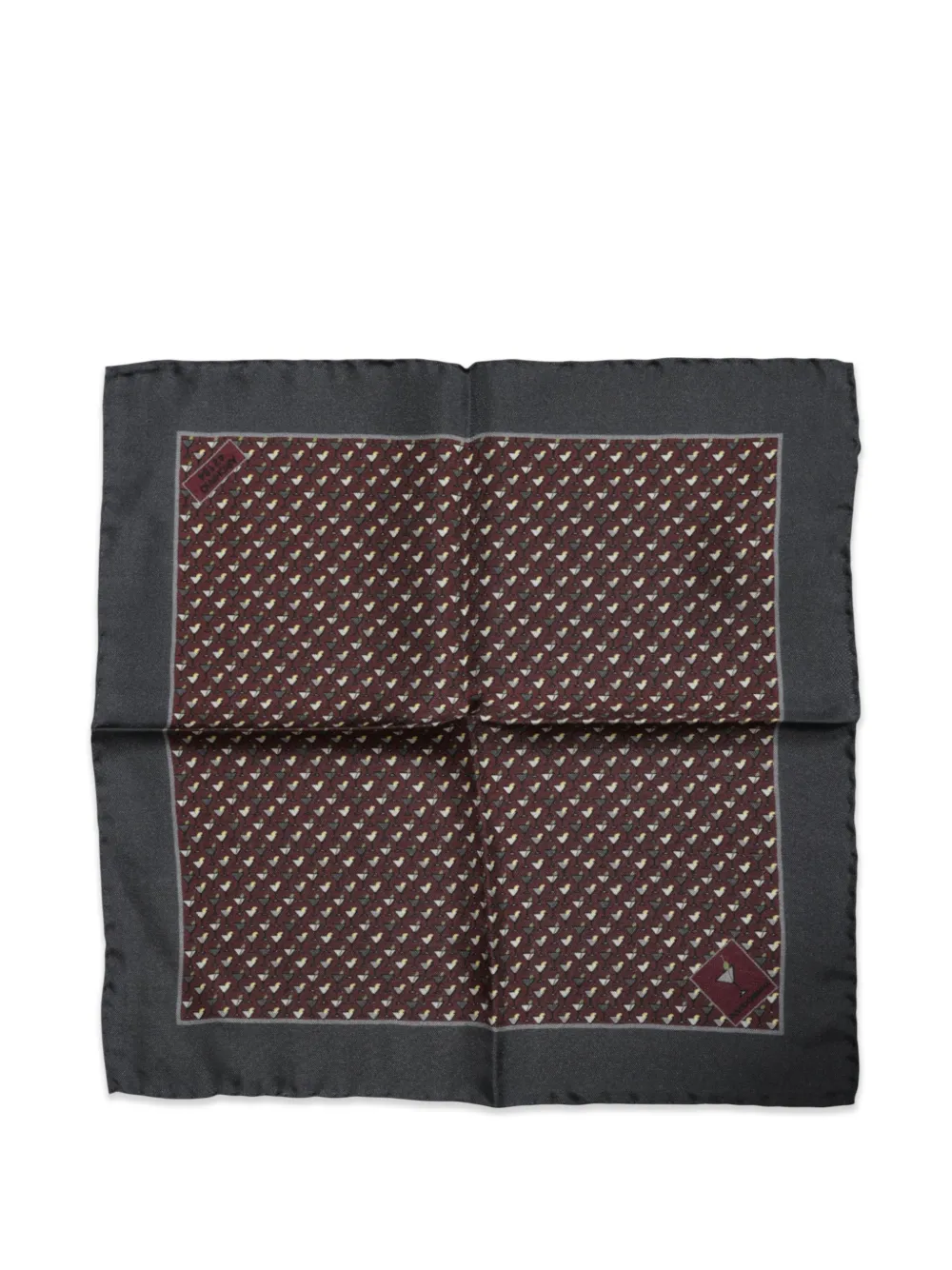 Dolce & Gabbana Einstecktuch mit Cocktail-Print - Braun