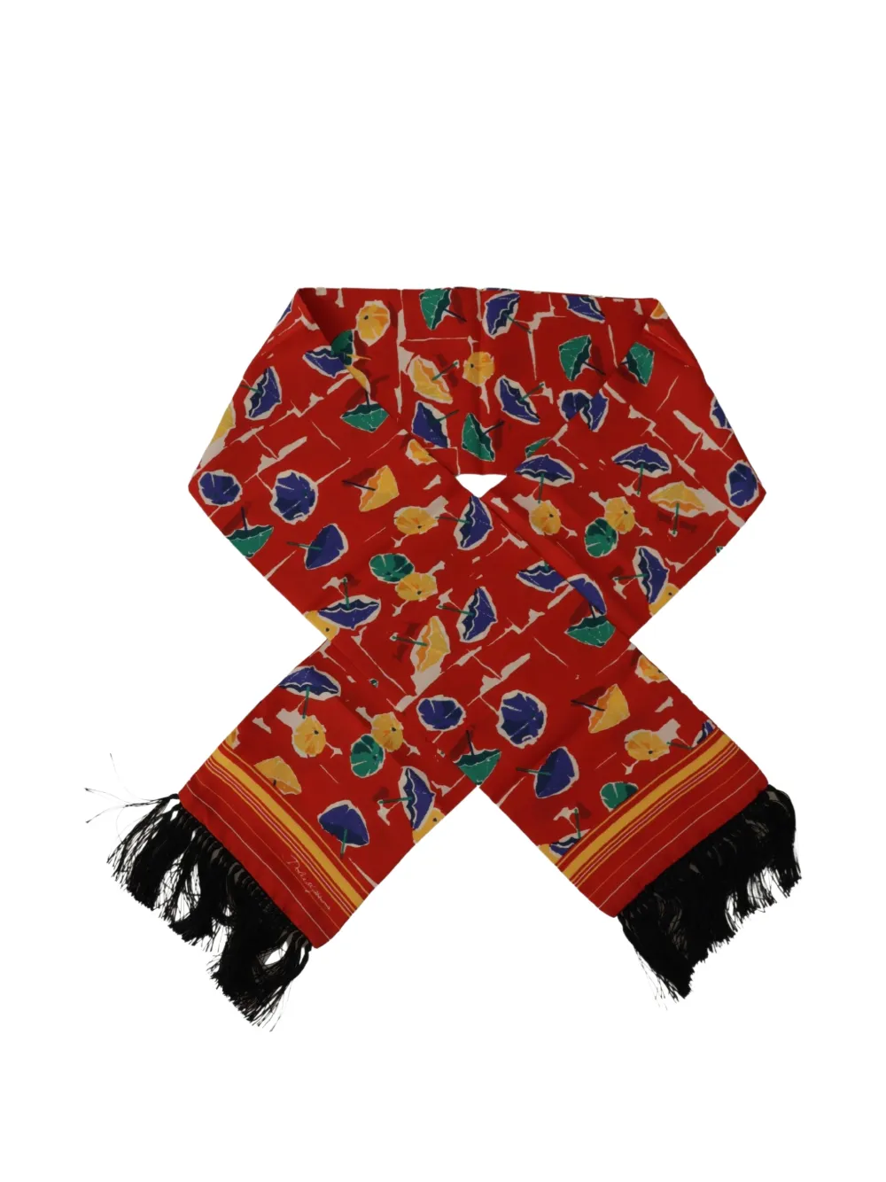 Dolce & Gabbana Sciarpa con frange - Rosso