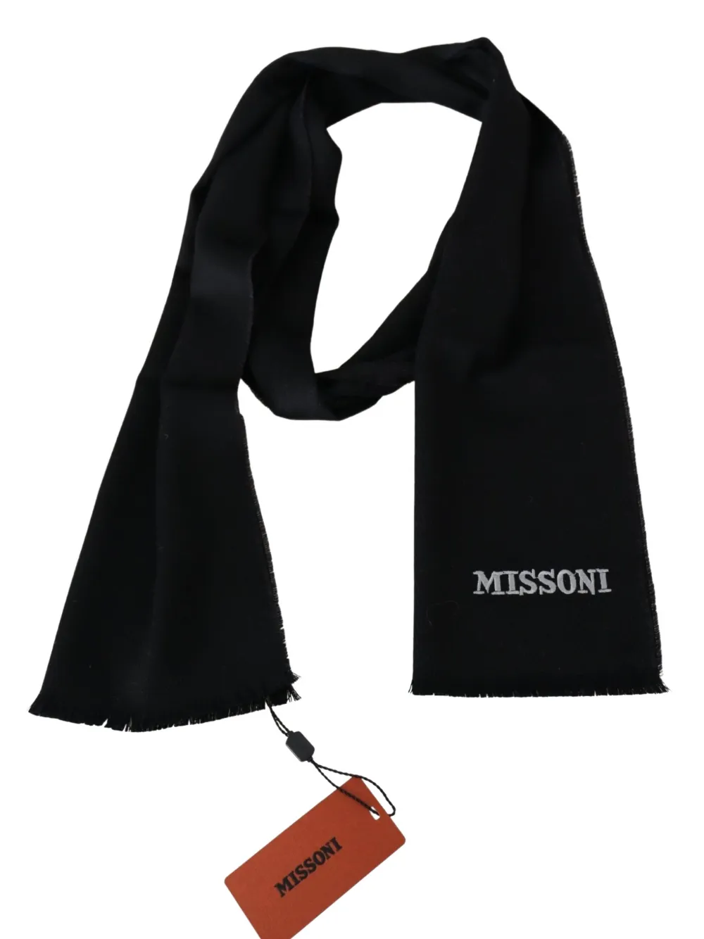 Missoni Sjaal met geborduurd logo Zwart