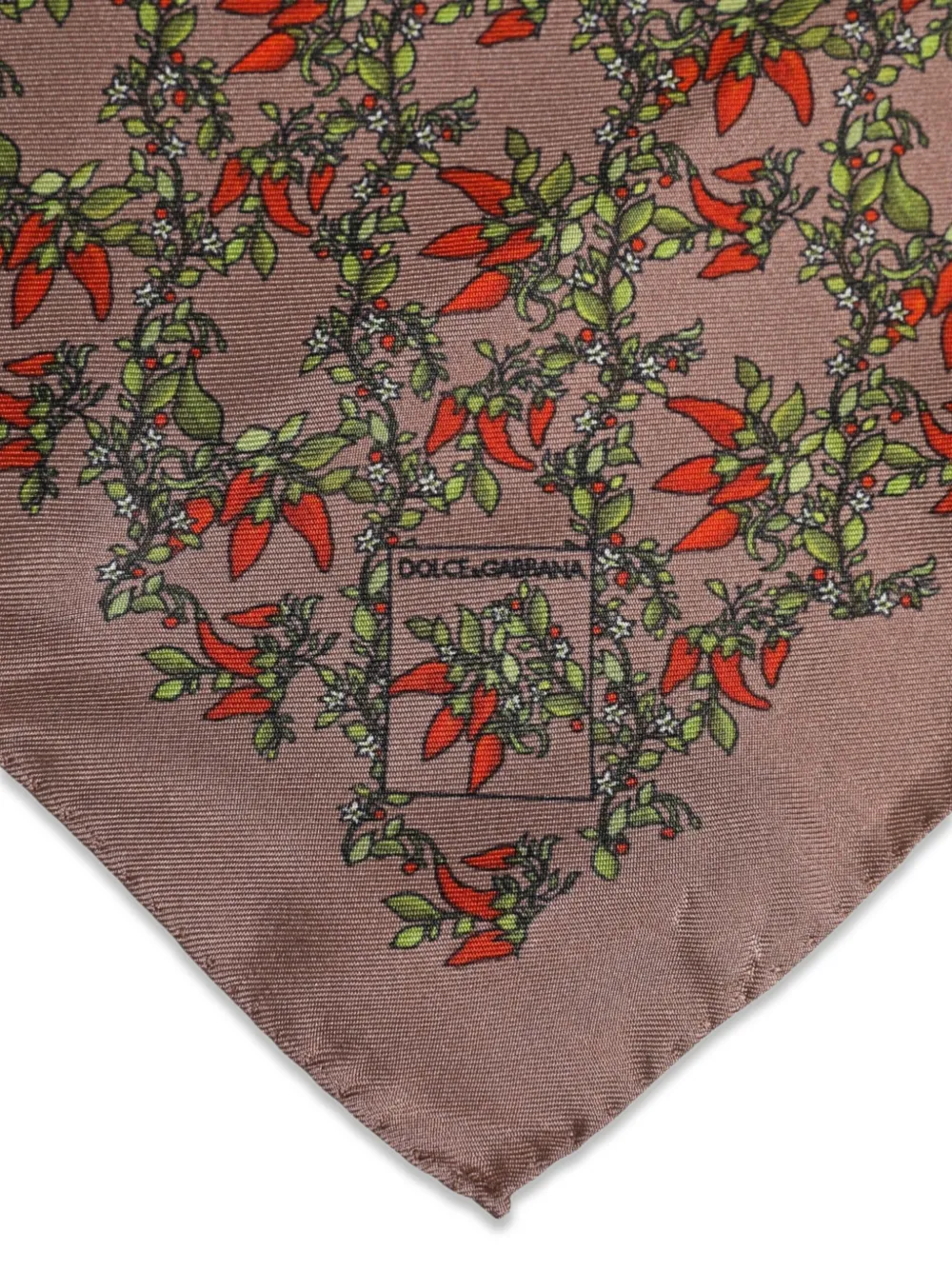 Dolce & Gabbana Zijden pochet met print Bruin