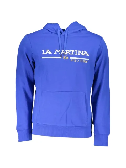La Martina embroidered logo-print hoodie
