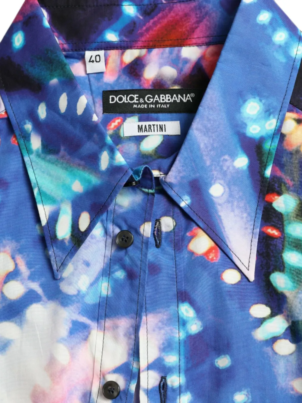 Dolce & Gabbana Luminarie Martini overhemd Blauw