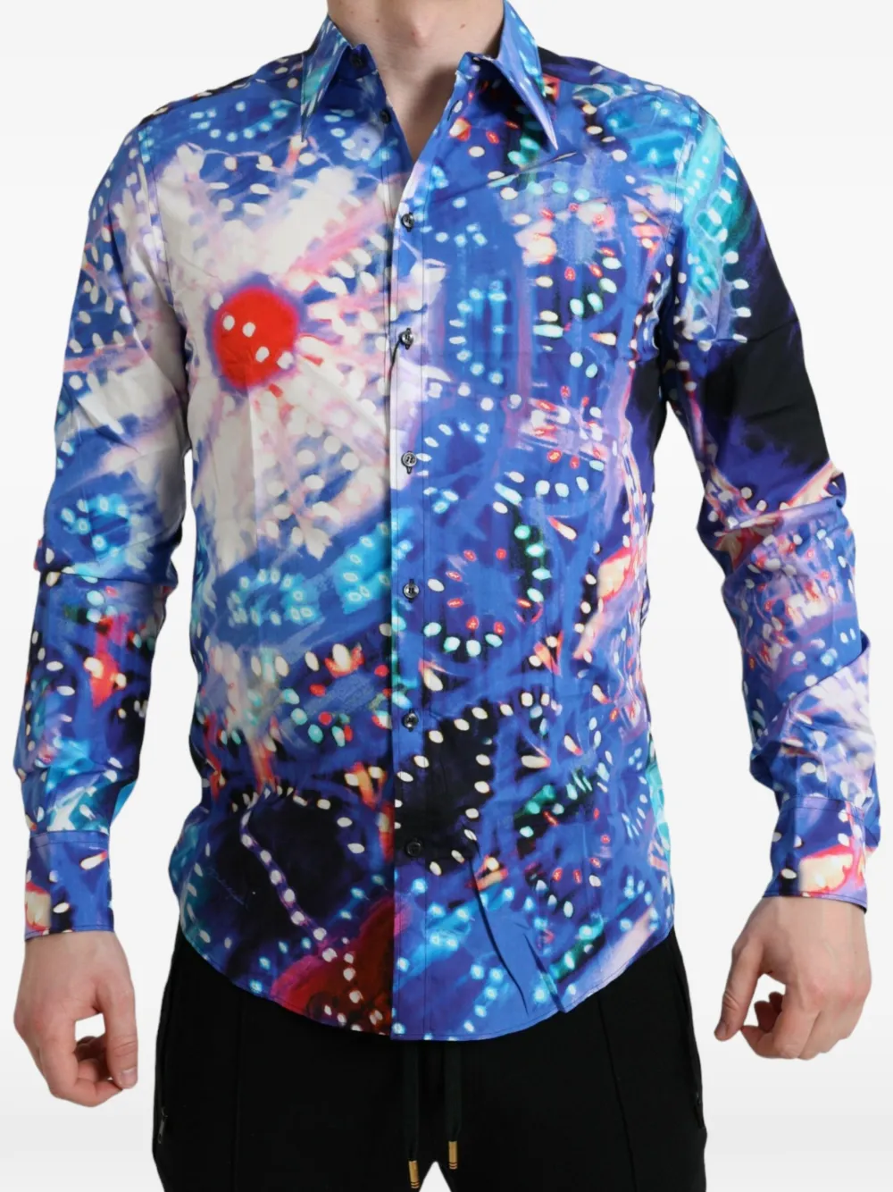 Dolce & Gabbana Camicia Luminarie Martini - Blu