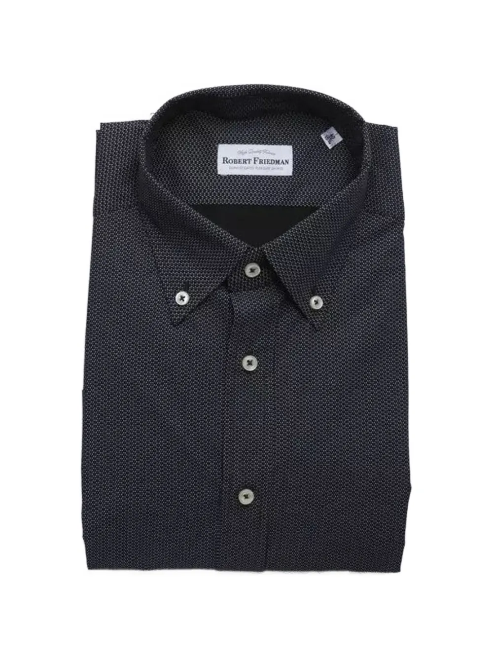 Robert Friedman Patterned Button-down Shirt In Black