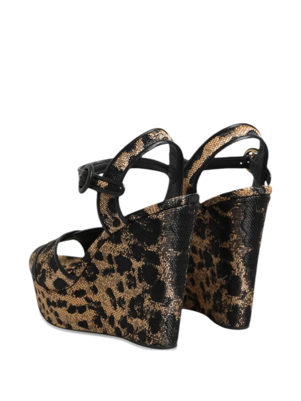 Dolce & Gabbana leopard-print platform sandals Beige