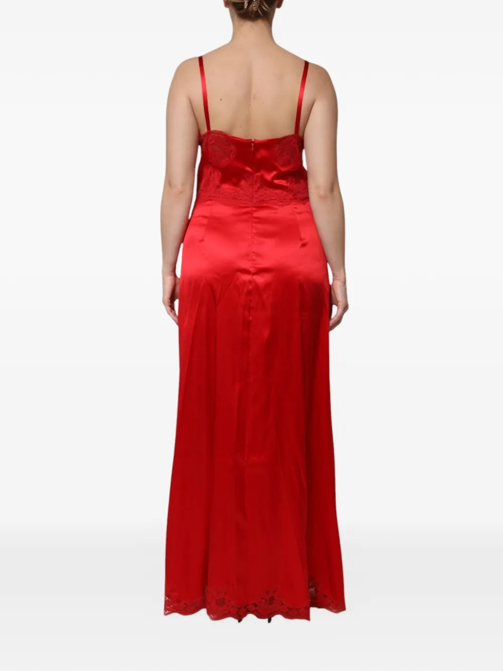 Dolce & Gabbana Maxi-jurk met kant Rood