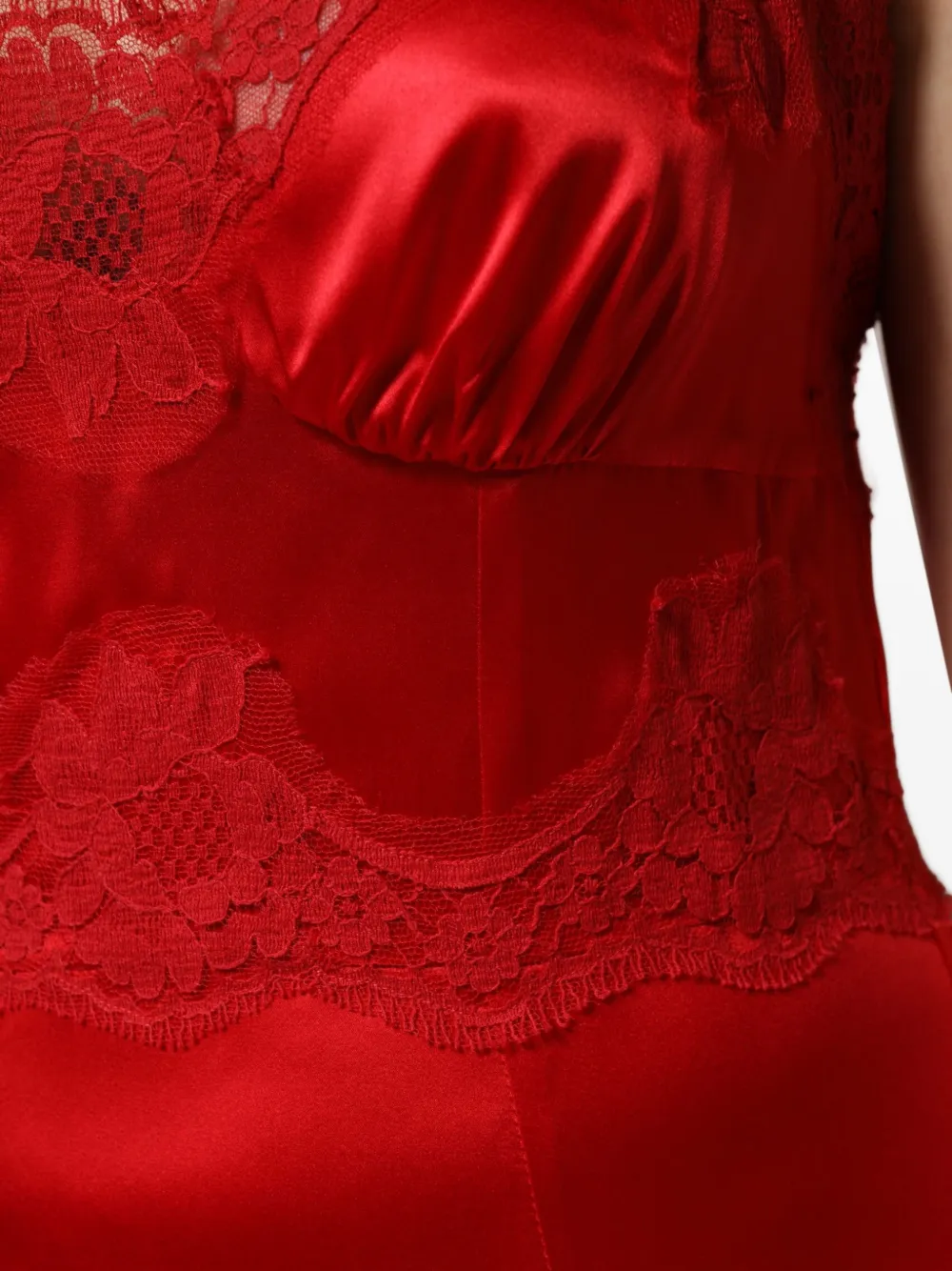 Dolce & Gabbana Maxi-jurk met kant Rood