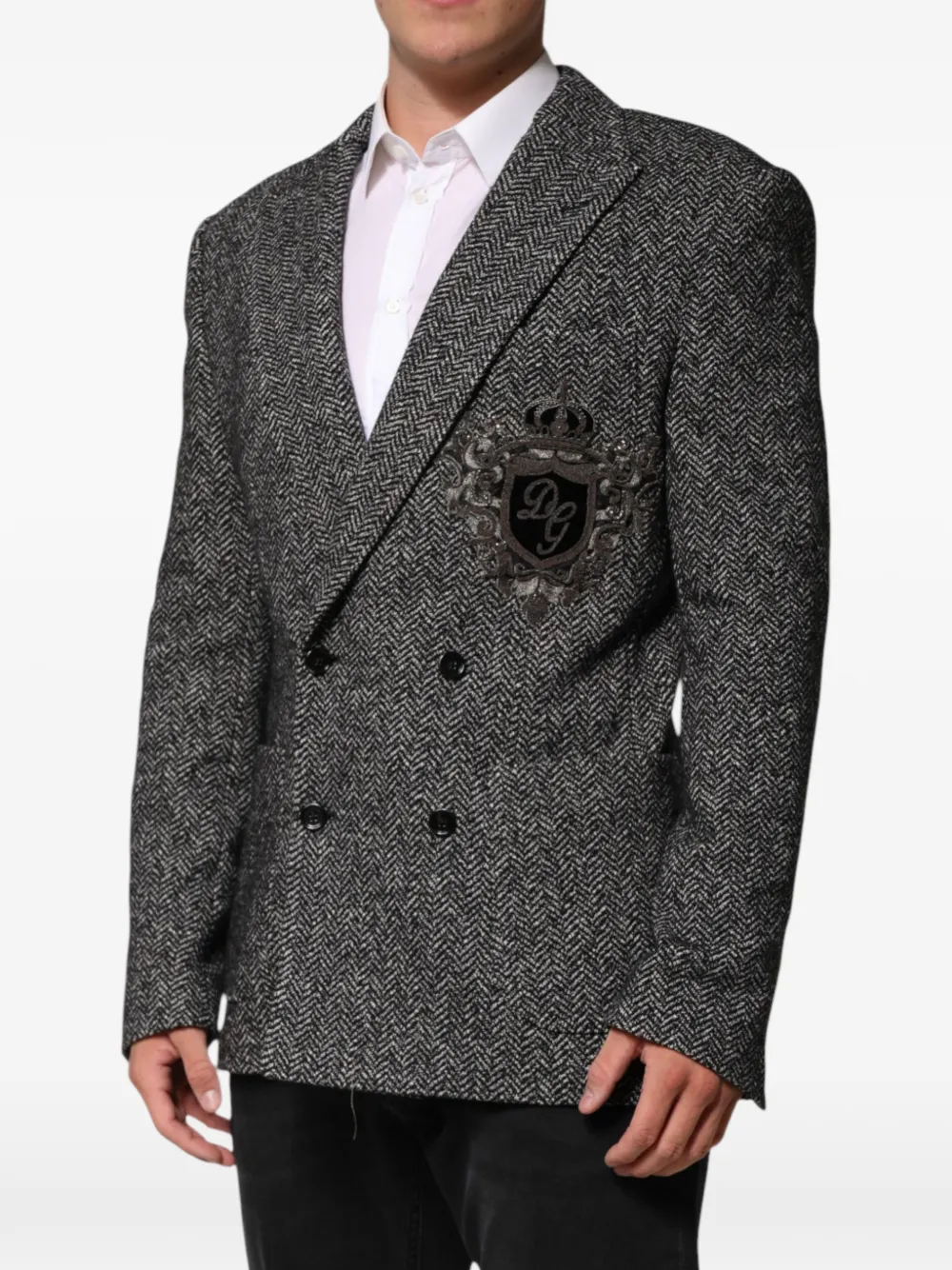 Dolce & Gabbana Blazer met dubbele rij knopen Zwart