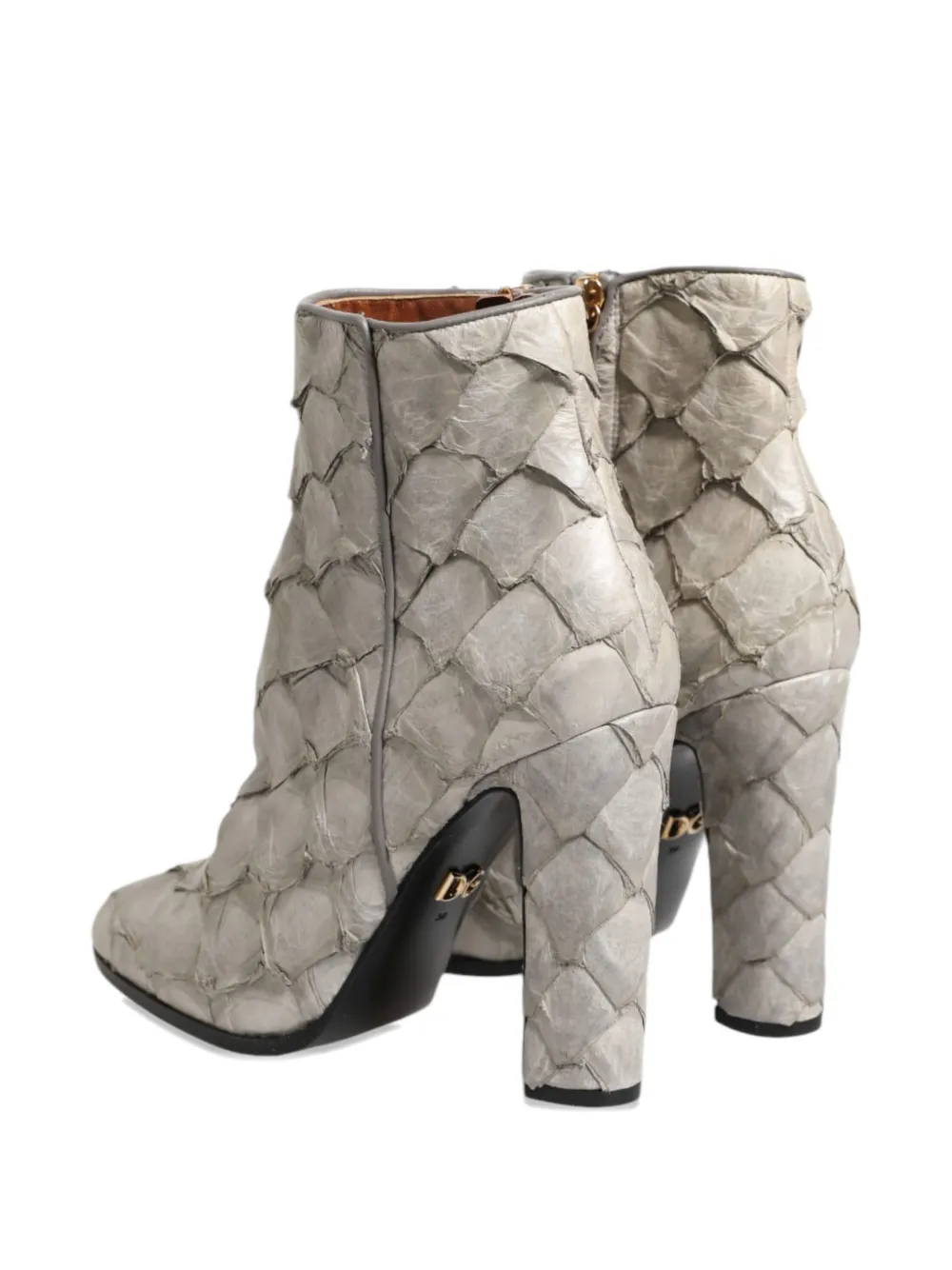 Dolce & Gabbana Leren enkellaarzen Grijs