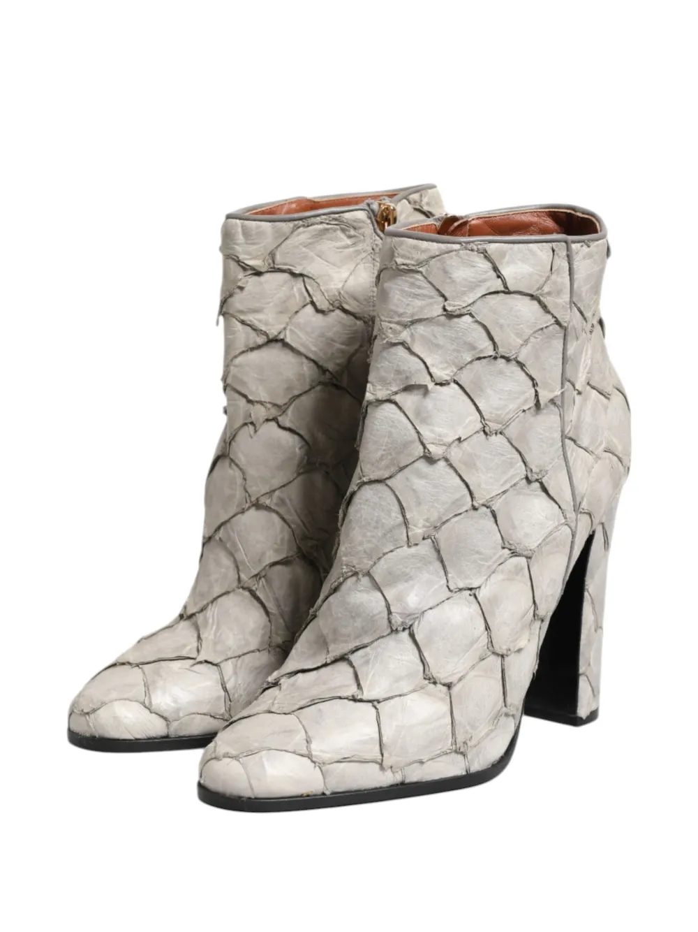 Dolce & Gabbana Leren enkellaarzen Grijs