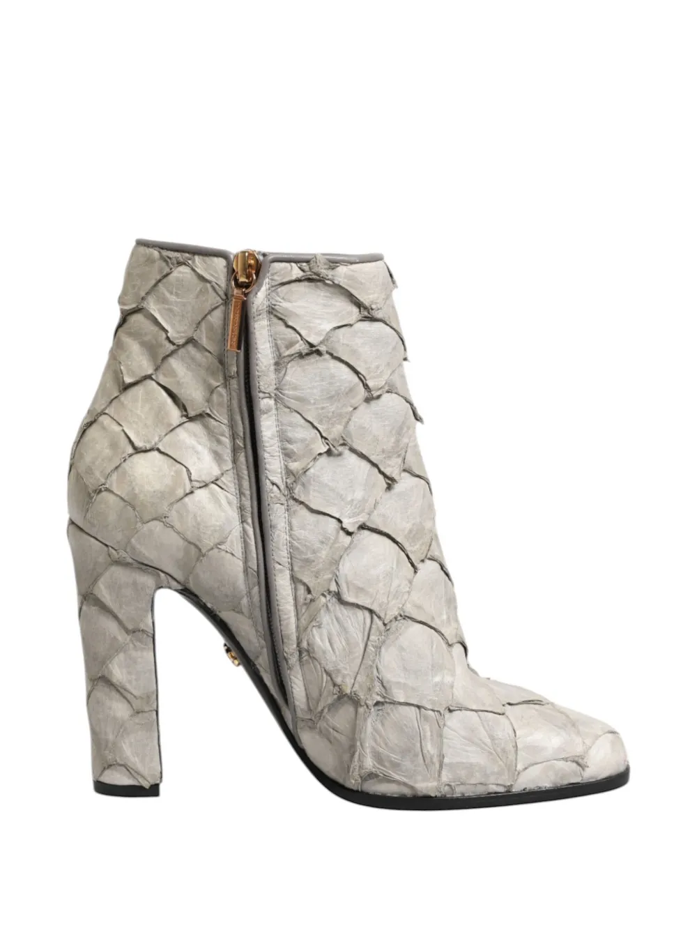 Dolce & Gabbana Leren enkellaarzen Grijs