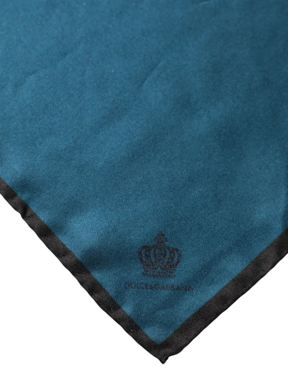 Dolce & Gabbana Zijden sjaal met logoprint Blauw