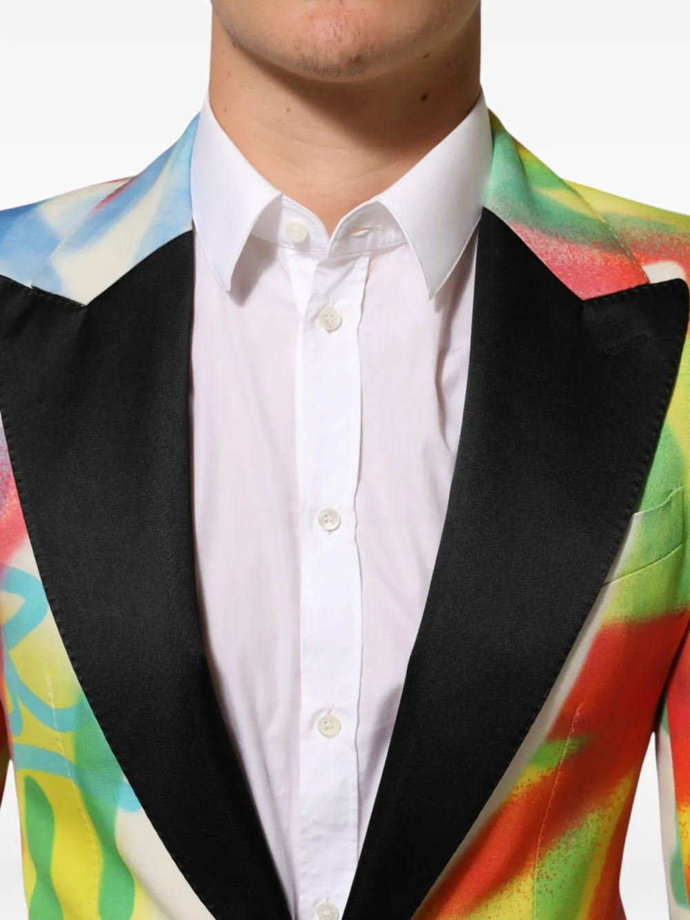 Dolce & Gabbana Sicilia blazer met graffiti-print Geel
