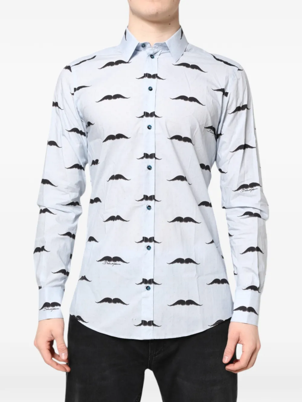 Dolce & Gabbana Camicia Martini con stampa - Blu