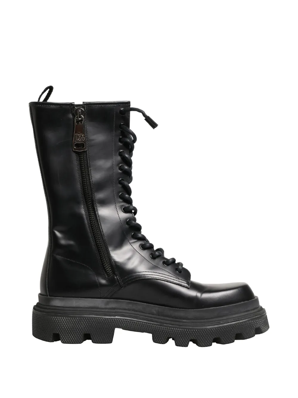 Dolce & Gabbana Legerlaarzen met trek-zool Zwart