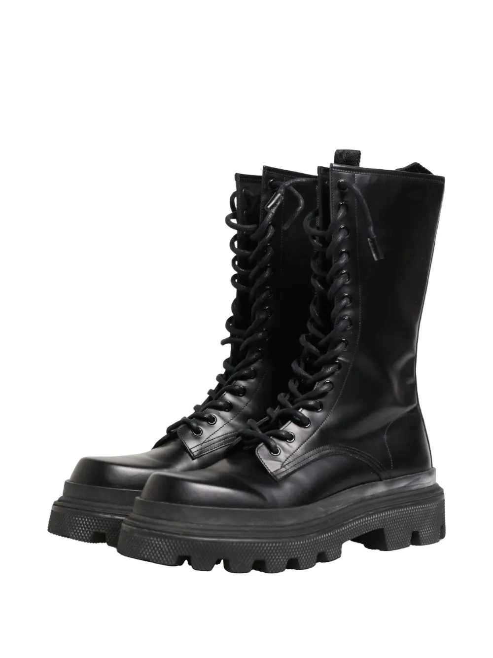 Dolce & Gabbana Legerlaarzen met trek-zool Zwart