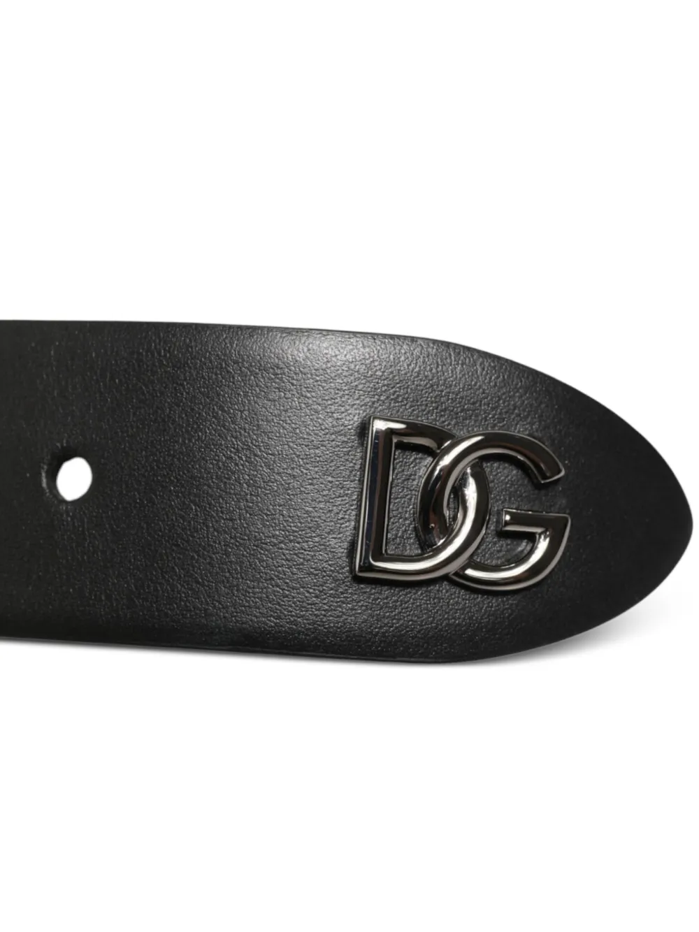 Dolce & Gabbana Leren riem met studs Zwart