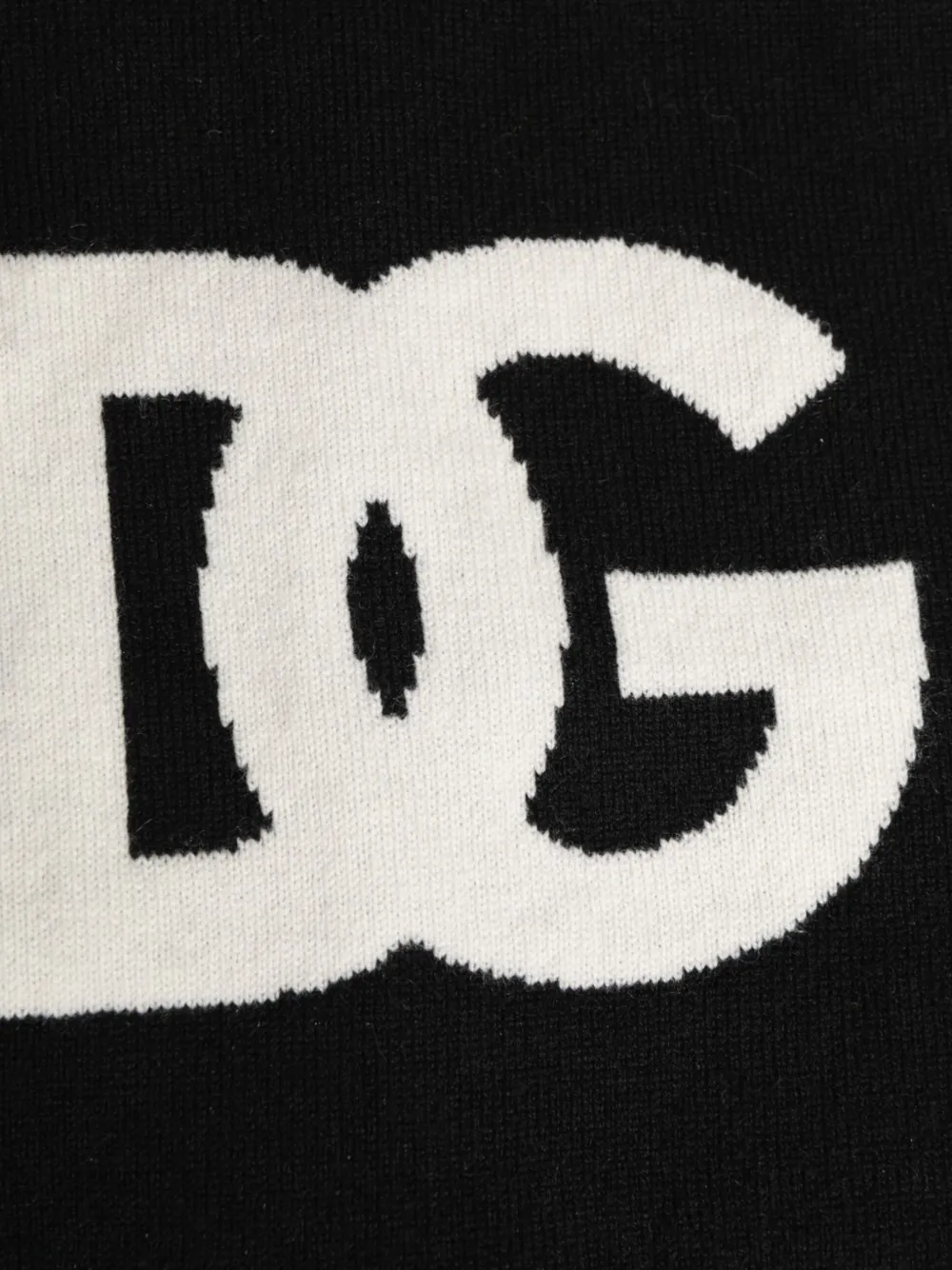 Dolce & Gabbana Sjaal met intarsia DG logo Zwart