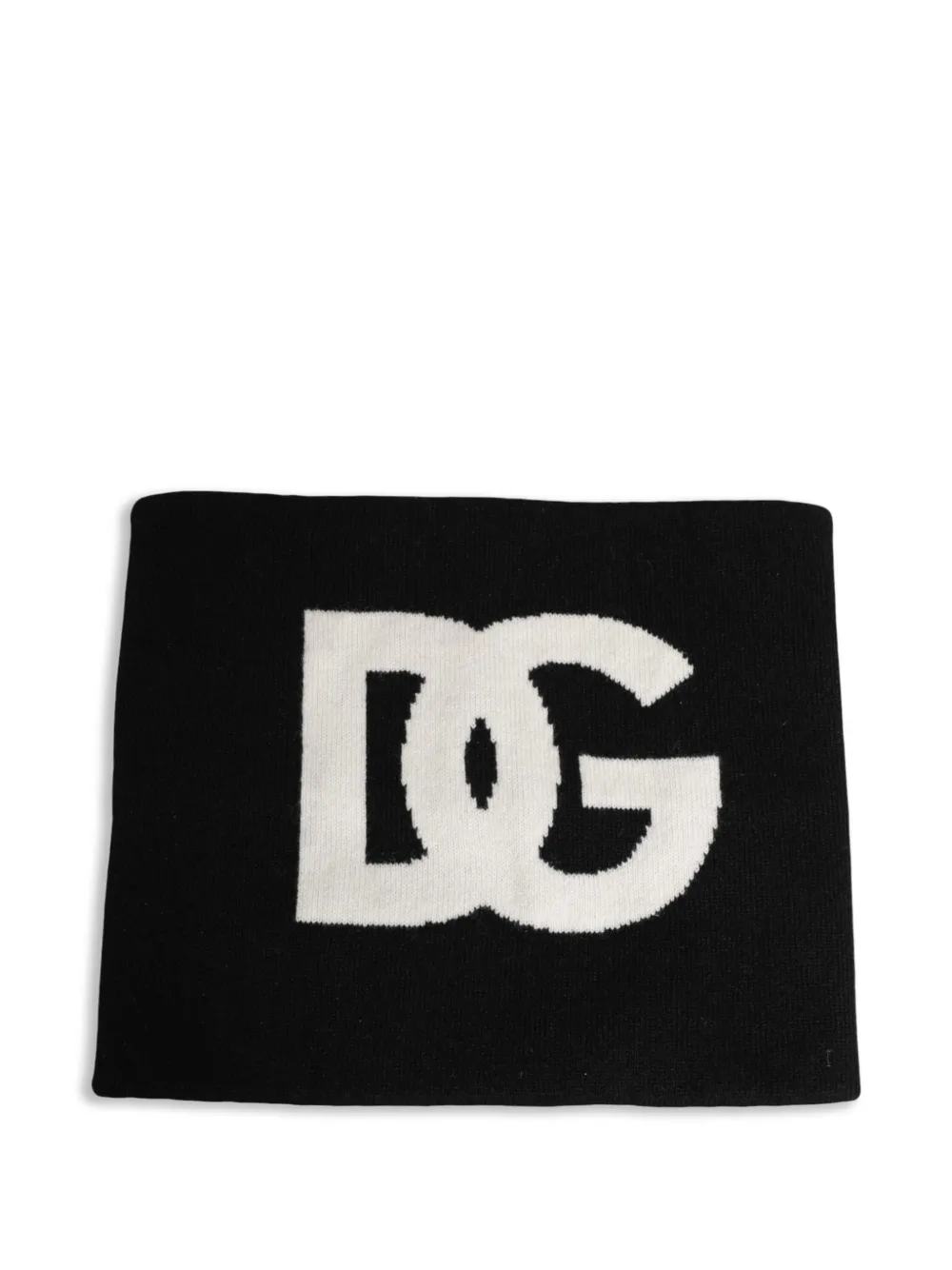 Dolce & Gabbana Schal mit Intarsien-Logo - Schwarz