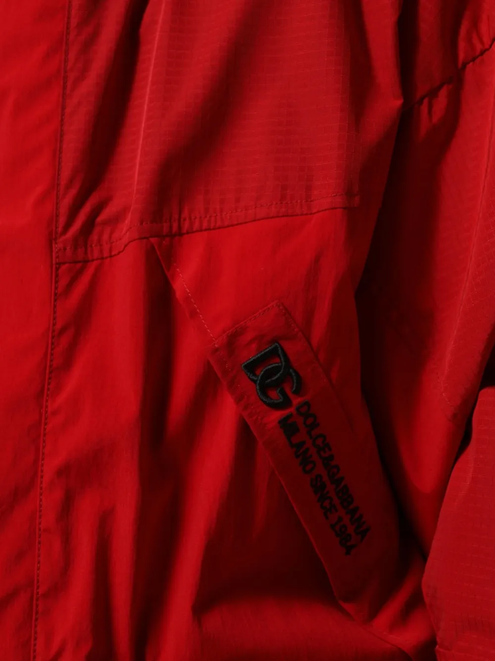 Dolce & Gabbana Ripstop jack met capuchon Rood