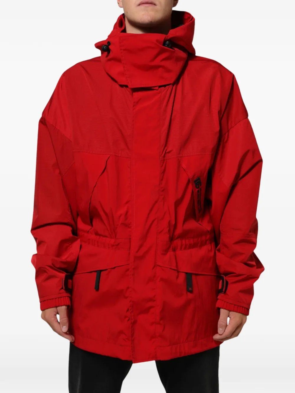 Dolce & Gabbana Giacca ripstop con cappuccio - Rosso